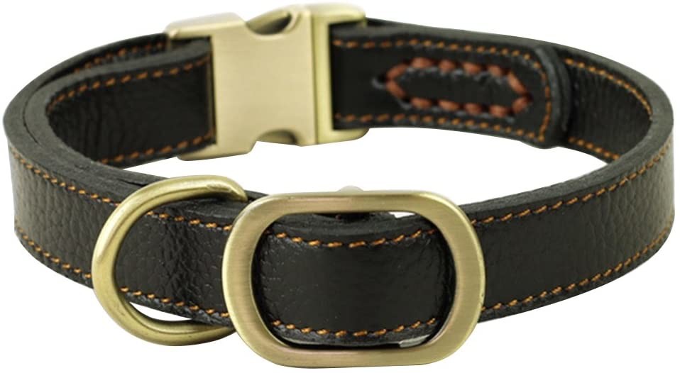 China All Natural Genuine Leather Collar Strong 3 Sizes Available Suit For Dog / Pet on sale