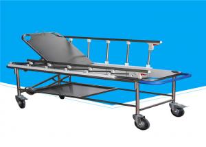 Folding Patient Transport Stretchers Portable ，With Double Caster Wheels