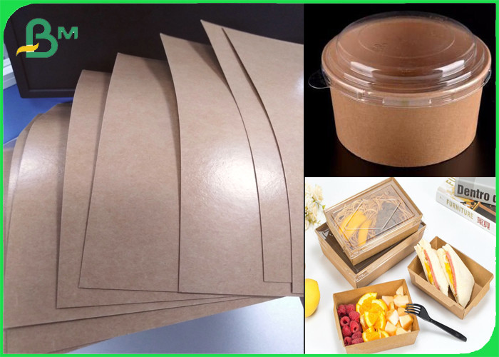 China Food Trays Base Paper Barrier Coatings Kraft Paper Poly Coated 250g + 18gsm on sale