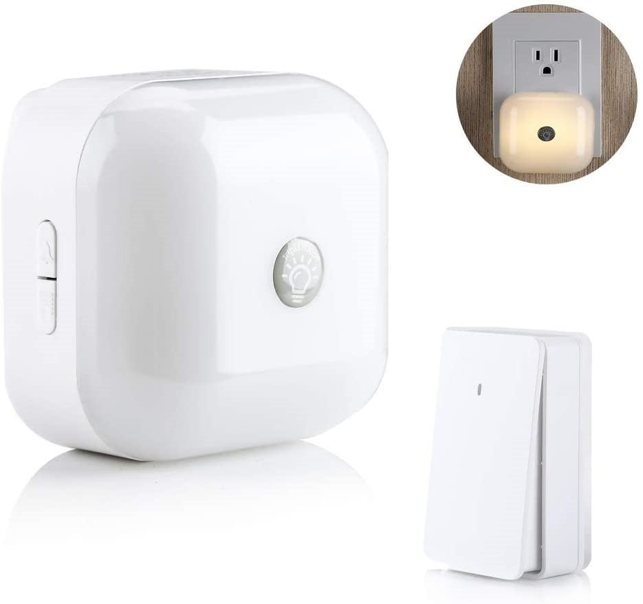 China Plug-in Receiver Chimer Waterproof Self-power Transmitter 4 Volume Adjustment Wireless Door Bell Smart Touch LED Night Ligh on sale