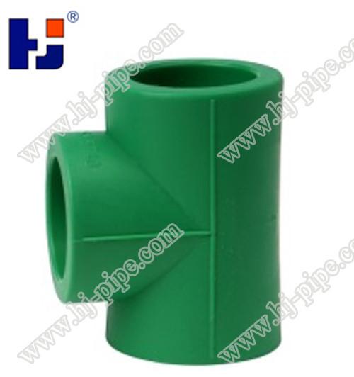 Cheap Plastic pipe fittings PPR equal tee for sale