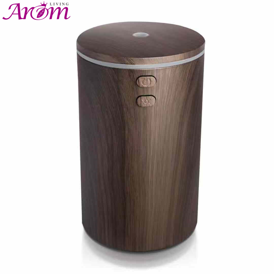 China 7 Color Changing Car Wood Grain Diffuser 100ml Essential Oil Diffuser Cool Mist Humidifier For Car on sale