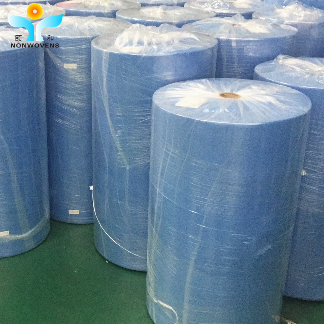 China Gsm Material Disposable Blue SMS Nonwoven Fabrics Water Repellent Nonwoven Fabric Per Kg on sale