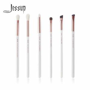 China Jessup Natural Goat Hair Eye Makeup Brush Set Handcrafted Flat Oval Head on sale