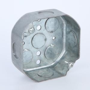 Best Steel Octagon Conduit Box 4 by 4 1.60mm thickness UL Listed Knockouts 1/2" and 3/4" Silver Colore wholesale