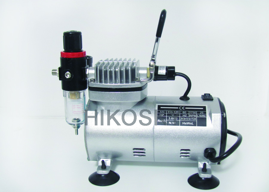 China Portable Oil Free Single Cylinder Piston Mini Air Compressor for Airbrush Makeup 3.6kgs on sale