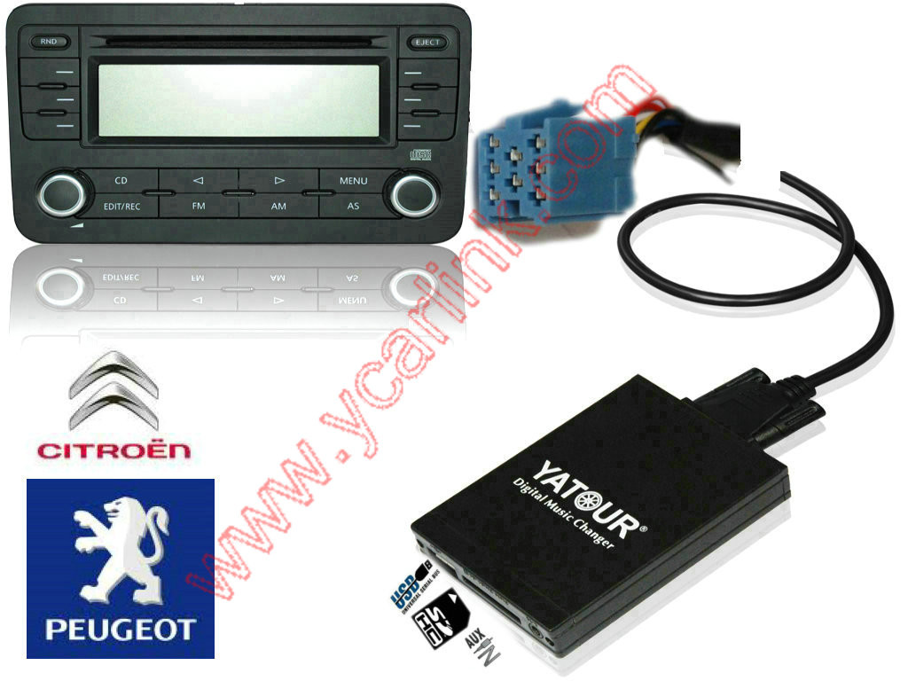 China Peugeot RD3 RM2 RB2 USB SD AUX MP3 Interface Adapter (YATOUR Car Digital CD Changer) on sale