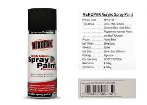 China AEROPAK acrylic Spray Paint for car 400ml cream white with SGS certificate on sale