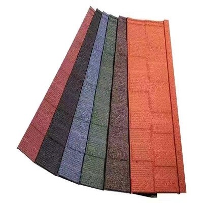 China 1340mm X 420mm Color Stone Coated Steel Roofing Tile / Sheets For House on sale