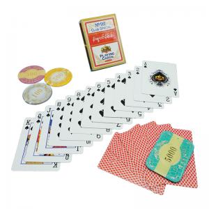 China OEM Casino Poker Cards 0.35mm black / white thick plastic PVC on sale
