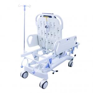 China Medical Folding Adjustable Ambulance Patient Transfer Emergency Bed Hospital Stretcher Trolley 560MM 30CM on sale