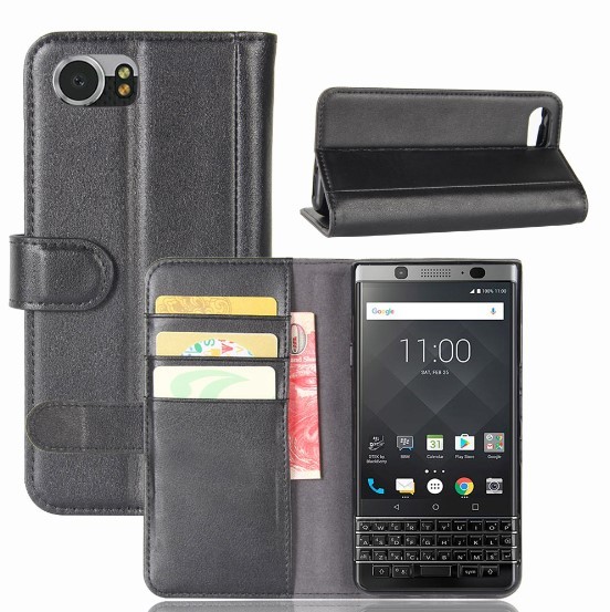 China Genuine Leather BlackBerry Keyone DTEK 70 Mobile phone case The second Leather wallet card holster for Business man on sale