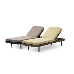 China Modern Pool Chaise Lounge Daybed Synthetic Rattan Garden Sun Loungers on sale