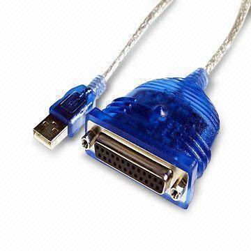 China USB Data Cable to DB25 25-pin Female Parallel Adapter with 12Mbps Full Speed Data Transfer Rate on sale
