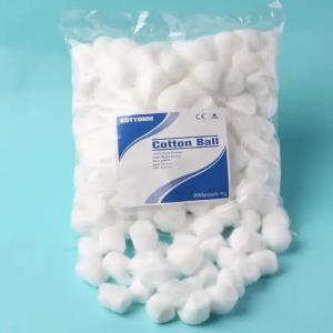 China 100PC/Bag Disposable Medical Dressing Non Sterile 1g Cotton Ball on sale