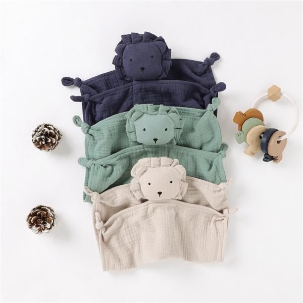 OEM Muslin Newborn Comforter Toy Organic Cotton Stuffed Animal