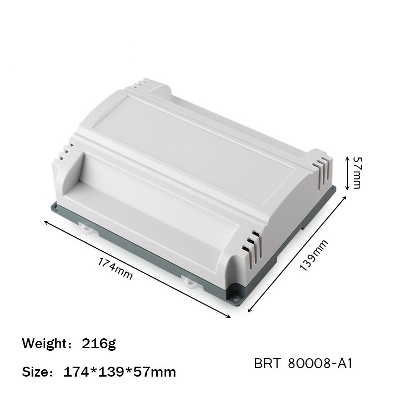 Best 174*139*57mm Plastic Control Box PLC Enclosure Din Rail ABS Fireproof DIY PCB Shell wholesale