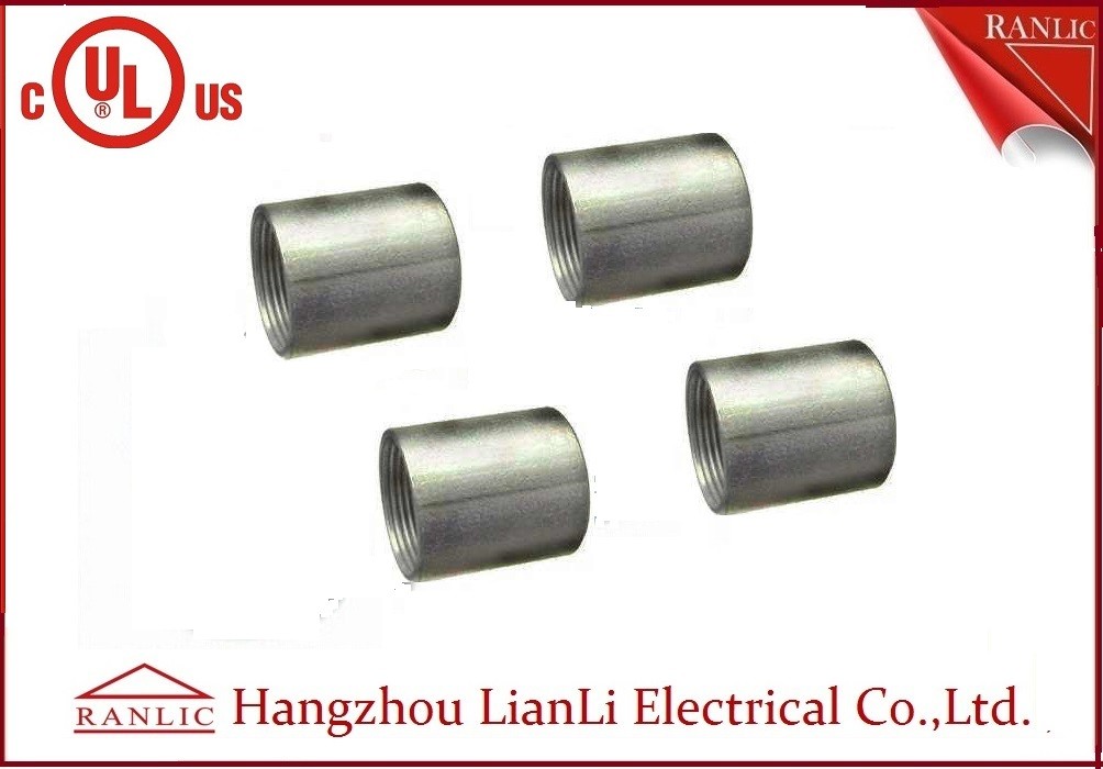 Best 1-1/4 inch 1-1/2 inch Electro Galvanized IMC Coupling 3.0mm Thickness Inside Thread wholesale