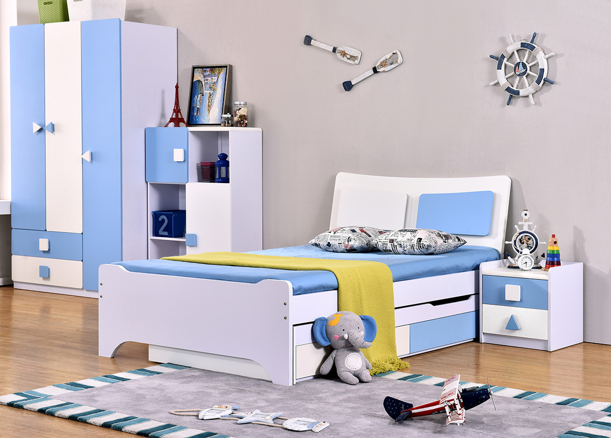 China 2016 laest design children bedroom sets kids double bed  factory wholesales on sale