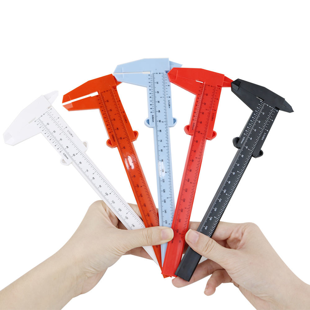 China 0-150mm Measuring Ruler Double Foot Plastic Vernier Caliper on sale