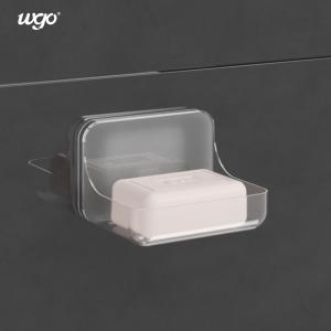 China No Drill Wall Mount Bath Soap Holder Dish Shower Counter Clear Plastic on sale