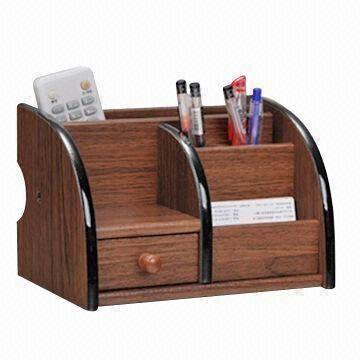 Cheap Wooden Remote Control Pen Holder, Made of MDF and PVC, OEM Orders are Welcome for sale