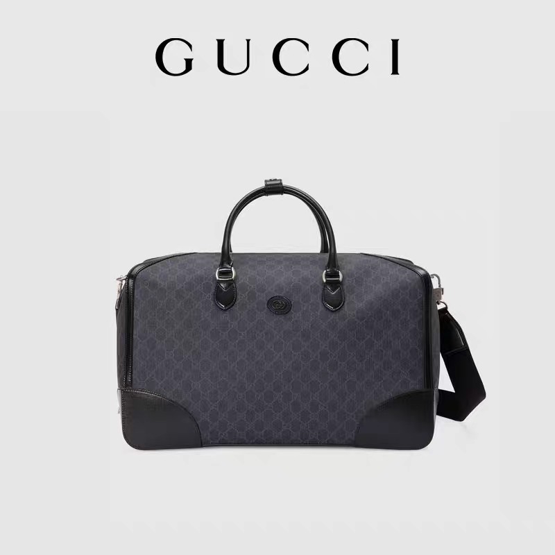 China Black Travel GG Supreme Tote Bag Gucci Mens Messenger Canvas Interlocking Double G on sale