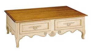 China Oak Wood Hand Carved Flower Gilding Hotel Coffee Table / Modern End Tables on sale