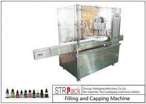 China 10ml-100ml E-liquid Bottle Filling And Capping Machine With Piston Pump on sale