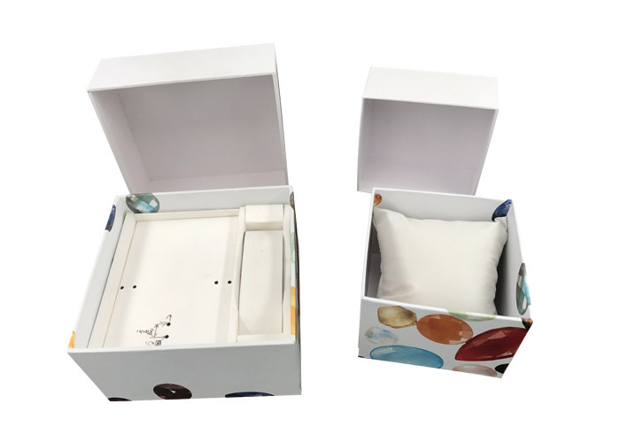 China White Sustainable Paper Gift Packaging Box / Personalized Mens Watch Box on sale