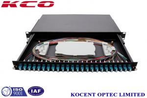 China 1U Drawer Slide Fibre Optical Rack ODF Terminal Fiber Patch Panel 24 Ports 48 Fiber FTTH 19'' on sale