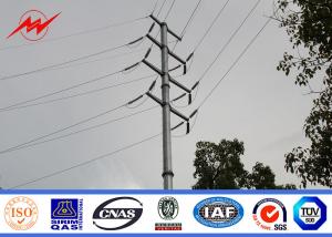 China 12m Q345 Bitumen Electrical Power Pole , Polygonal Steel Transmission Pole on sale