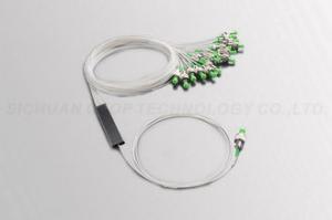 China 0.9mm 1x16 PLC Mini Fiber Optic Cable Splitter FC / APC for Pon Network FTTX FTTH on sale