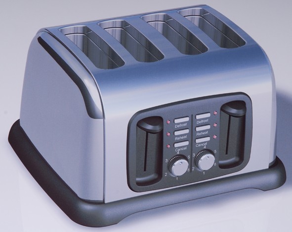 China Electric Wide slots stainess steel 4 slice toaster Toaster Oven for bread on sale