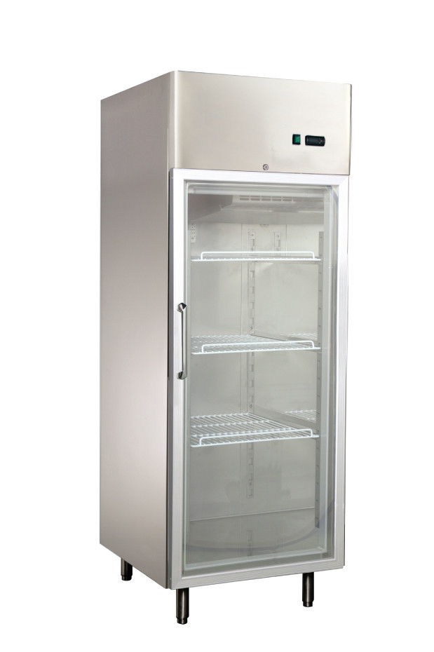 China Upright Glass Door Refrigerators 550L , Single Door Commercial Beverage Cooler on sale