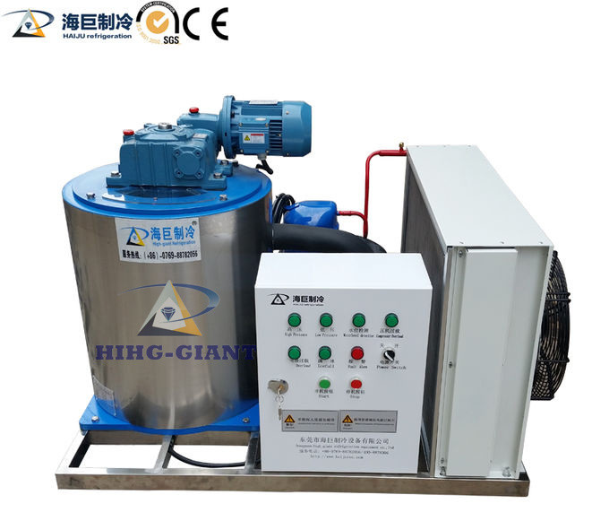 3P/380V/50Hz Flake Ice Making Machine Small Size For Keeping Seafood Fresh