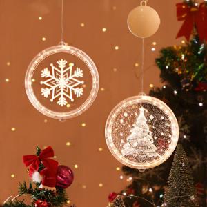 Best IP44 16cm 24cm Hanging Window Christmas Lights Wooden Crafts Supplies wholesale
