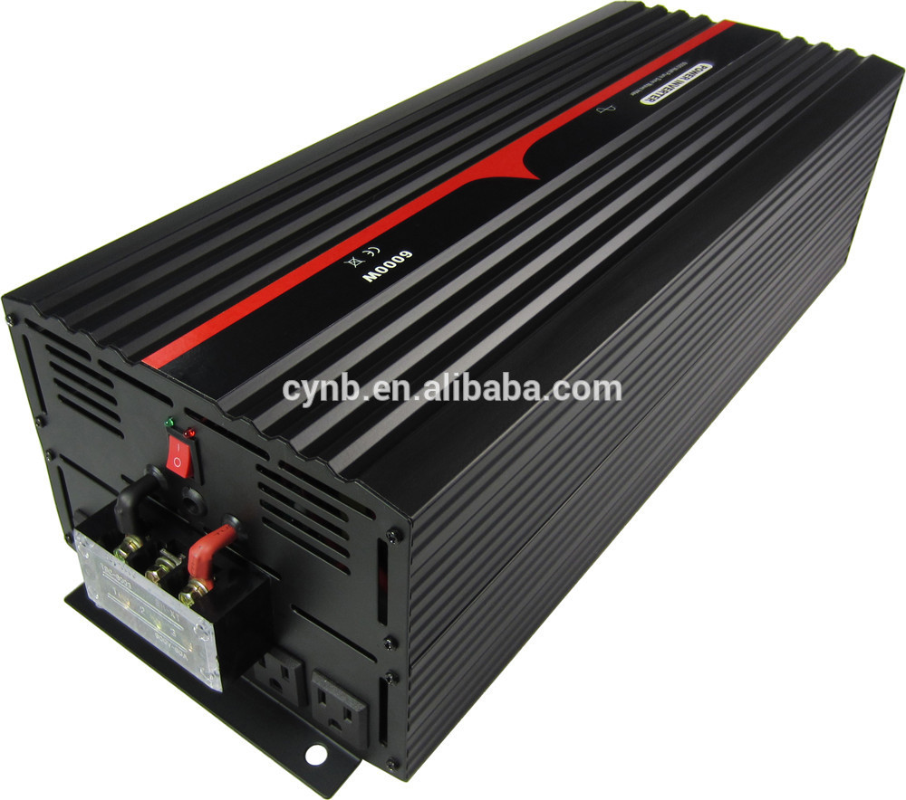 China 24VDC to 120VAC 60Hz 6000W Pure Sine Wave Solar Power Inverter on sale