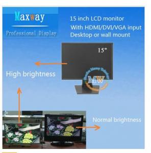 Best 15 inch high brightness monitor with HDMI/VGA/DVI input wholesale