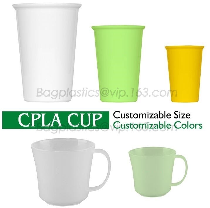 China CPLA reusable cup and lid with injection molding, take out PLA degradable cups, hot beveragePLA cups on sale