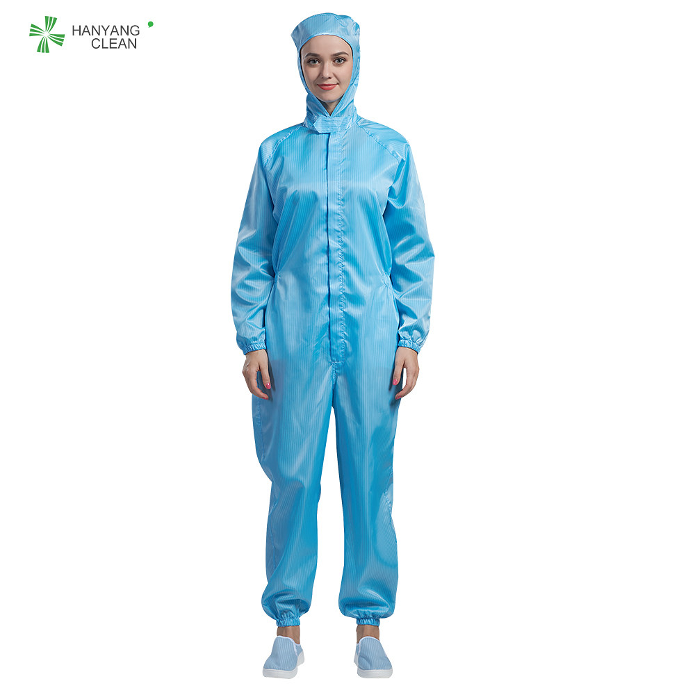 Best Unisex ESD Autoclavable Clean Room Garments Lightweight Blue Color ISO9001 wholesale