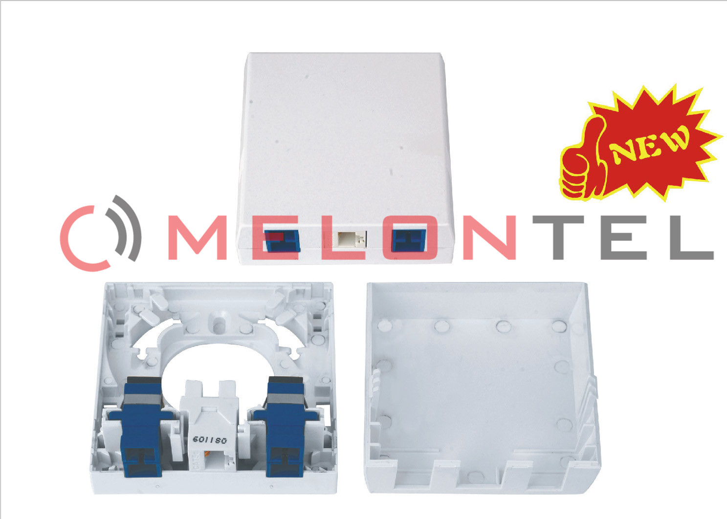 Best Waterproof Surface Mounted Ftth Termination Box 4 Port 86x86x22mm Dimensions wholesale