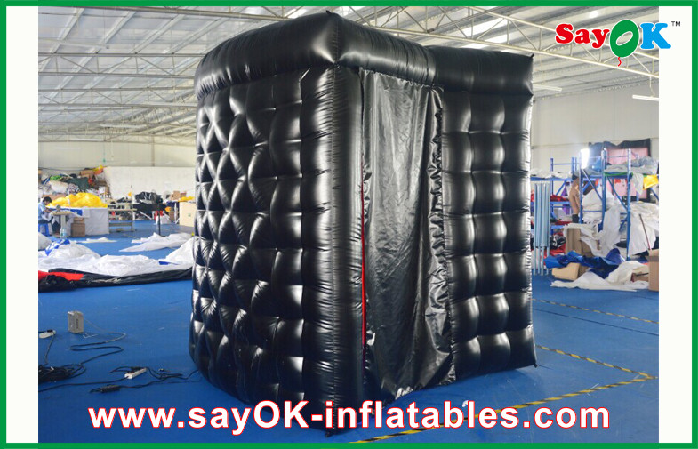 China PVC Coating Black Inflatable Photo Booth Rental Waterproof Strong Picture Box on sale