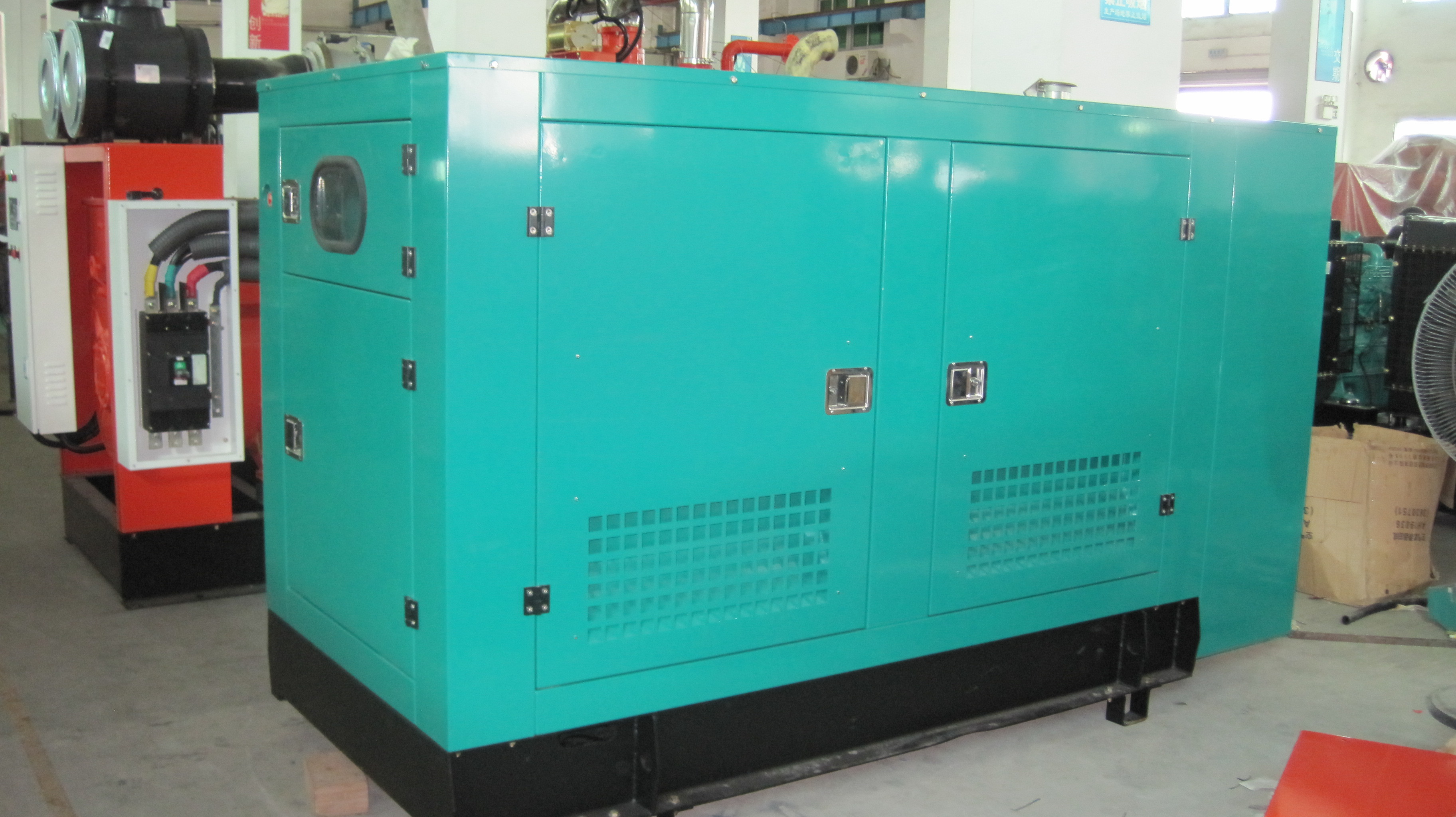 Cheap 3 Phases Cummins Natural Gas Generator 50KW Soundproof 4 Lines for sale