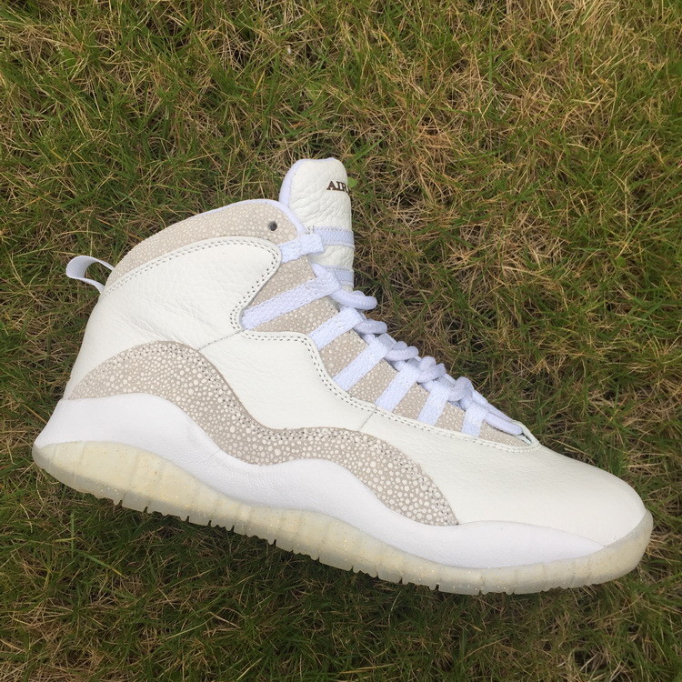 free shipping 2016 authentic white air jordan 10 ovo sport shoes