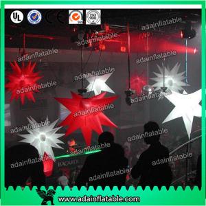 Best 1m Customized Red Star White Inflatable Star For Event With LED Lighting wholesale