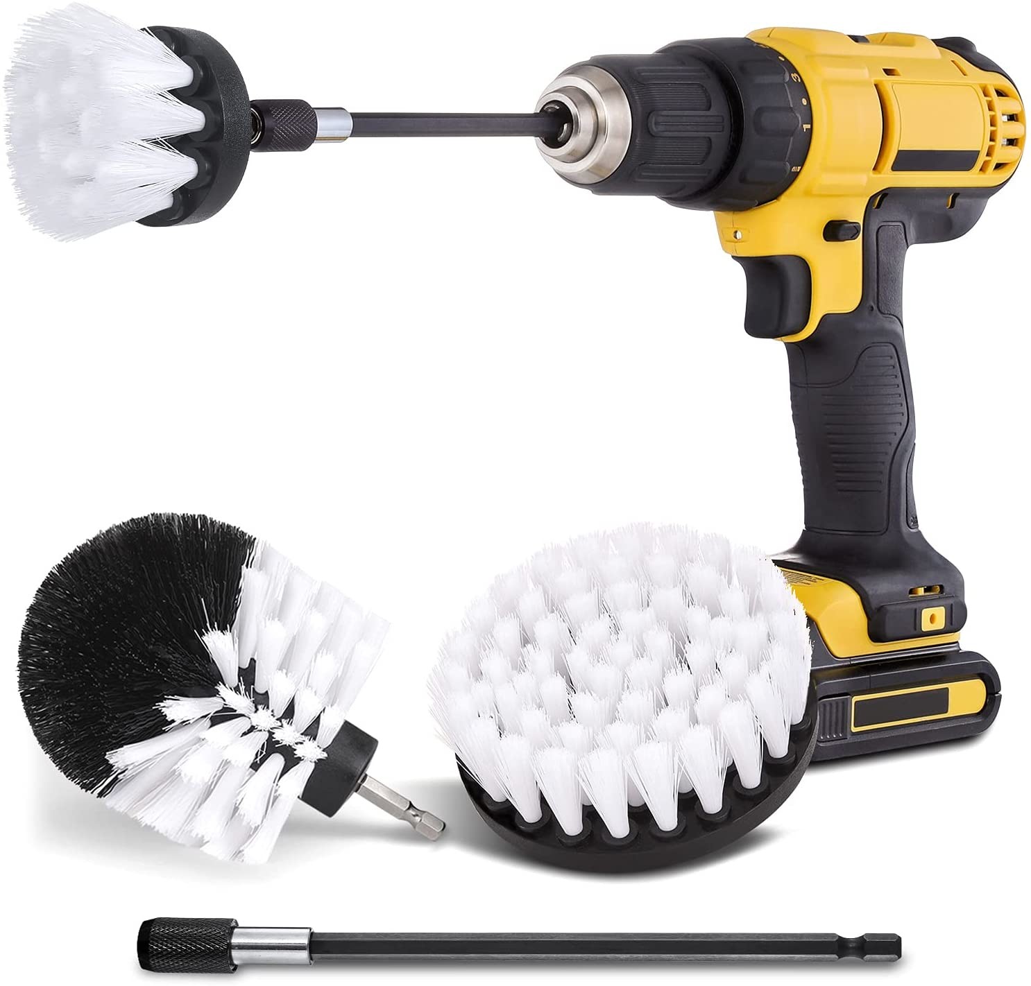 China 310g Car Detail Drill Brush Kit 88mm Outside Diameter Drill Scrubber Attachments on sale
