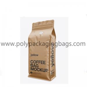 China Customized supplier recyclable tea flat bottom kraft ziplock bag on sale