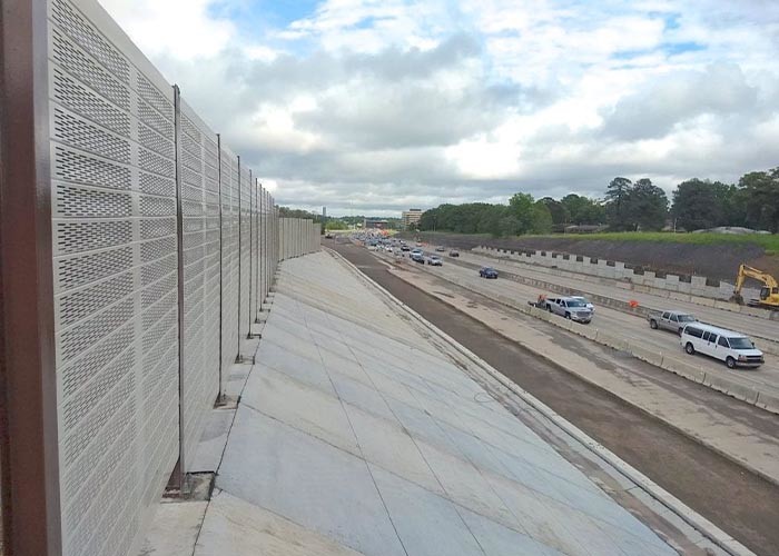 China Galvanized Or Aluminum Noise Barrier For Highway And Railway on sale