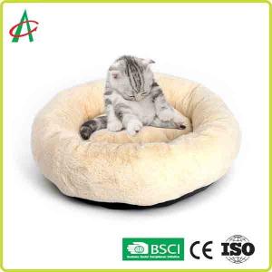 Best 31.5&quot; Pet Plush Toy , Round CPSIA Soft Fluffy Dog Beds wholesale